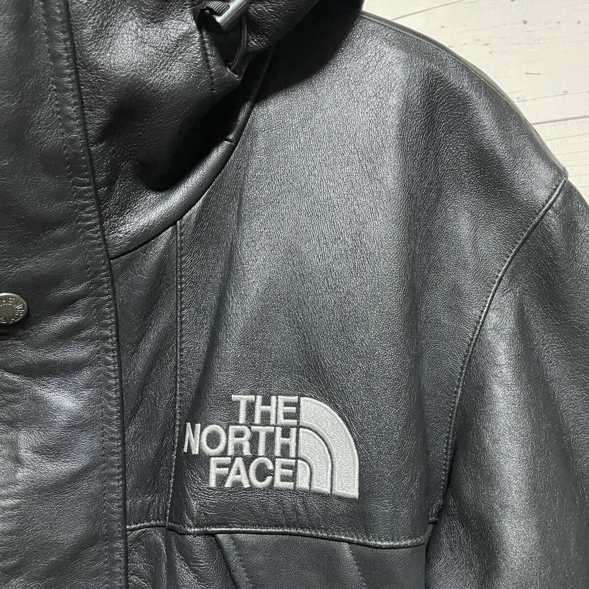 【鑑定料無料】Sサイズ 本革　SupremeThe North Face leather Mountain Jacket シュプリーム ノースフェイス　レザー　マウンテンパーカー_画像4