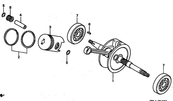 AF35 純正 ピストンピン AF34E ライブディオ ZX AF34 AF27 スーパーディオ AF28 SR ディオフィット Fit 12mm　 / gz0_画像2