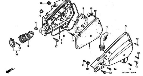 AF35 ZX 純正 エアクリナー コネクティングチューブ Live Dio ライブディオ AF34 エアクリ パイプ SR ゴム ホース 黒 チェスタ　 / gbl_画像2