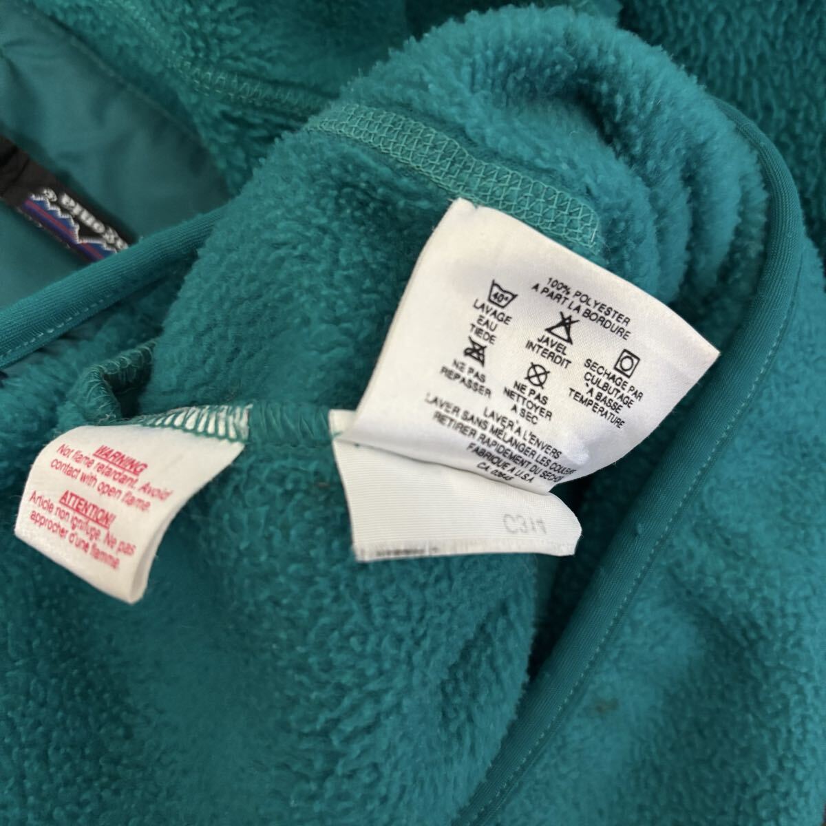ヤフオクパタゴニア フリース 中間色なグリーン デカタグRマーク入り 1980年代後半物？日本未発売品？美品_画像8
