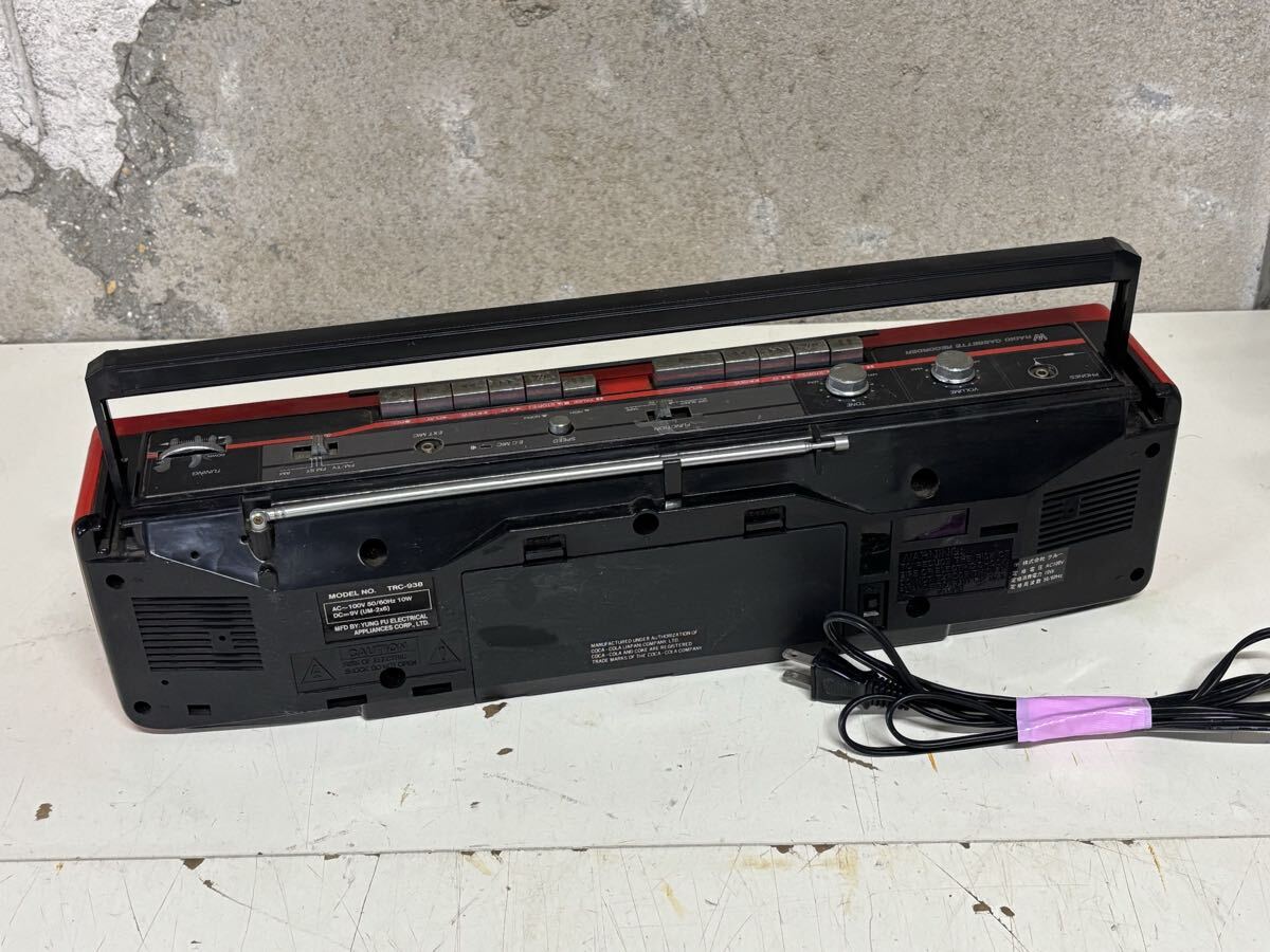 ラジカセ コカ・コーラ レトロ ラジカセ TRC-938 Wラジカセ 非売品 通電確認済み 送料無料_画像2