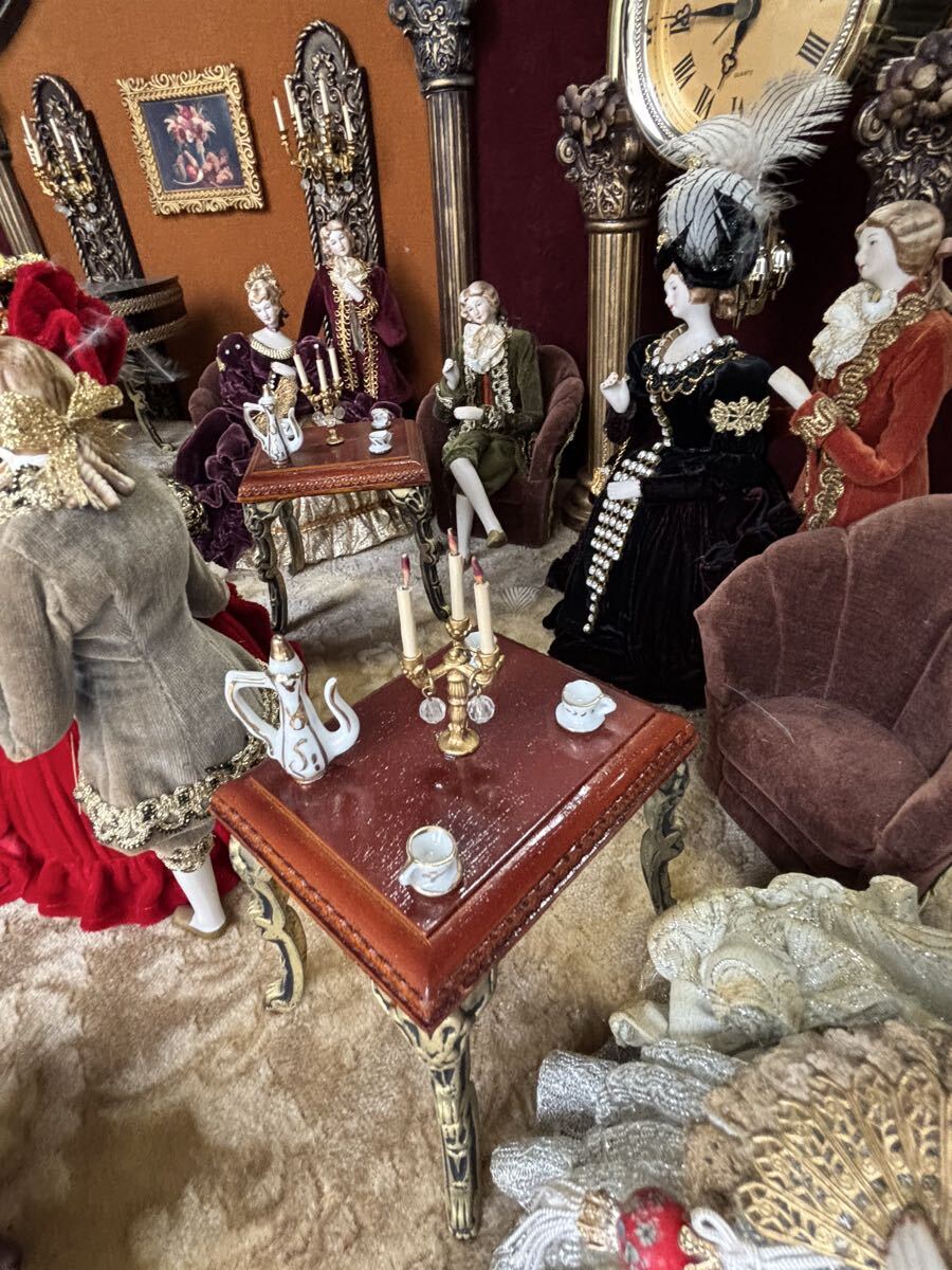 スキヨドール　舞踏会　 ガラスケース アンティーク インテリア 置物 ジオラマ　引き取り限定　京都市山科区発〜_画像10