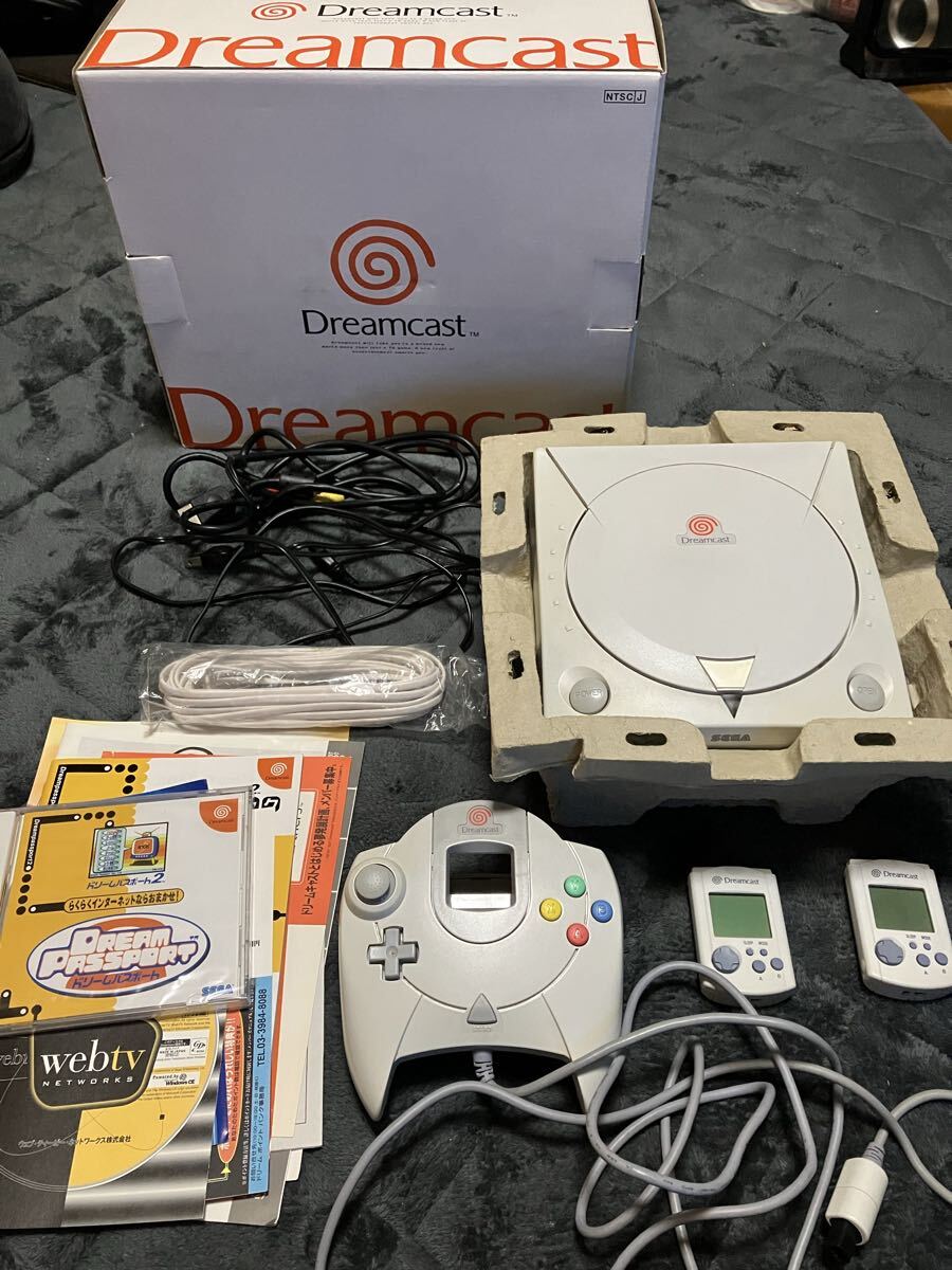 SEGA セガ ドリームキャスト本体 メモリ ソフト数点 動作確認済_画像1