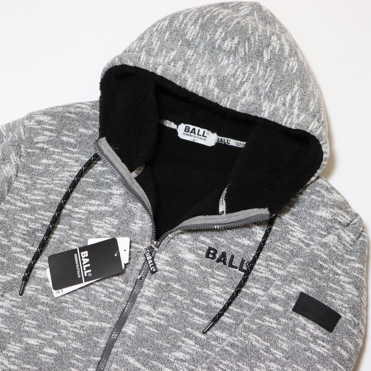 * мяч BALL новый товар мужской Италия departure популярный бренд теплый обратная сторона боа Parker жакет пепел L размер [64130-10-L] один 2 .*QWER*