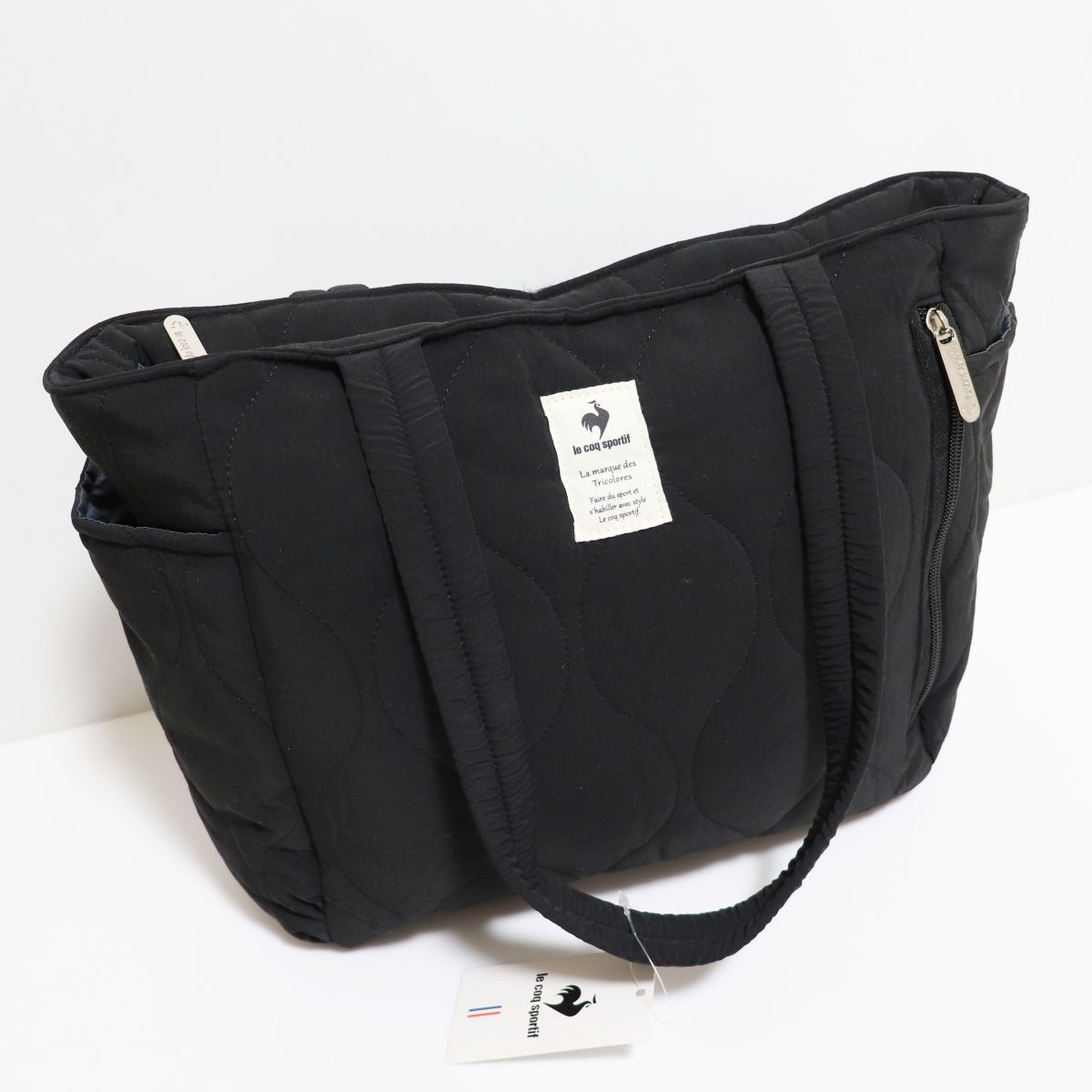 * Le Coq le coq sportif новый товар удобный простой casual стеганый большая сумка BAG сумка сумка чёрный [36744-001] один шесть *QWER*