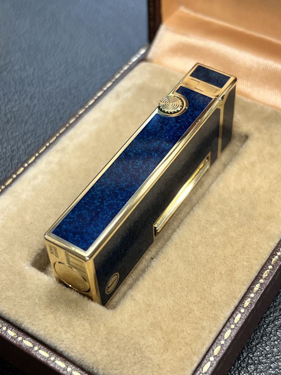 Dunhill ダンヒル ガスライター　ラピスラッカー ゴールド　箱付き_画像5