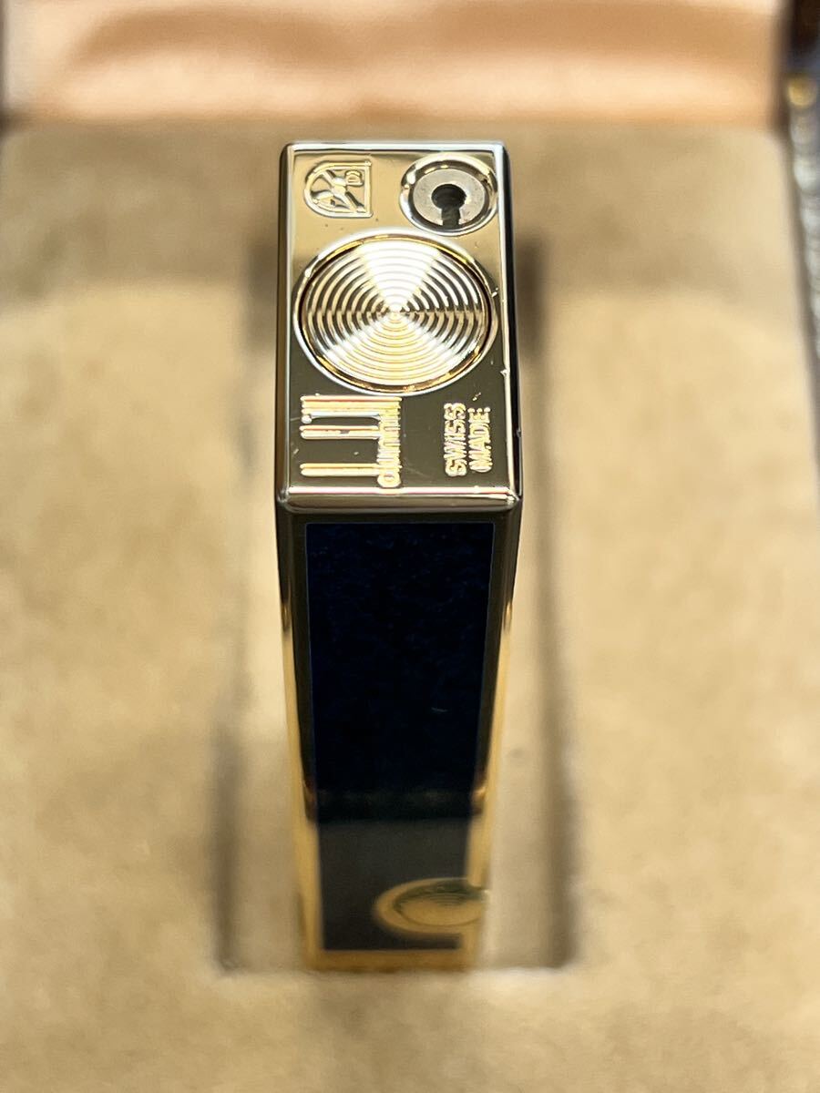 Dunhill ダンヒル ガスライター　ラピスラッカー ゴールド　箱付き_画像7