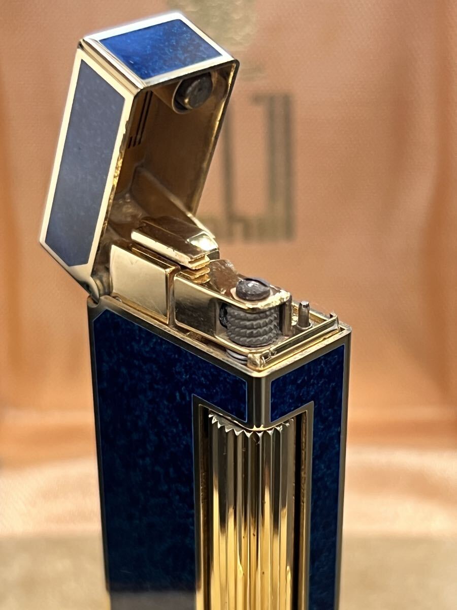 Dunhill ダンヒル ガスライター　ラピスラッカー ゴールド　箱付き_画像9