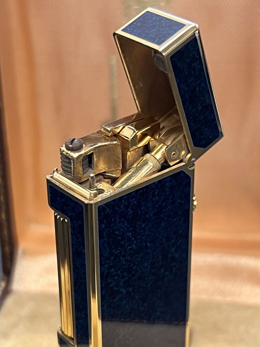 Dunhill ダンヒル ガスライター　ラピスラッカー ゴールド　箱付き_画像10