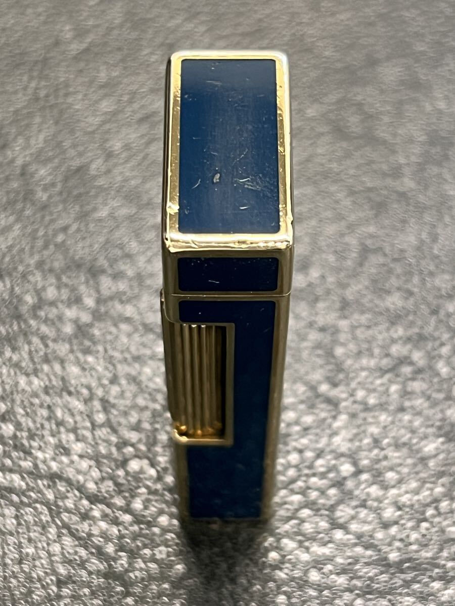 Dunhill ダンヒル ガスライター ネイビーラッカー ゴールド_画像5