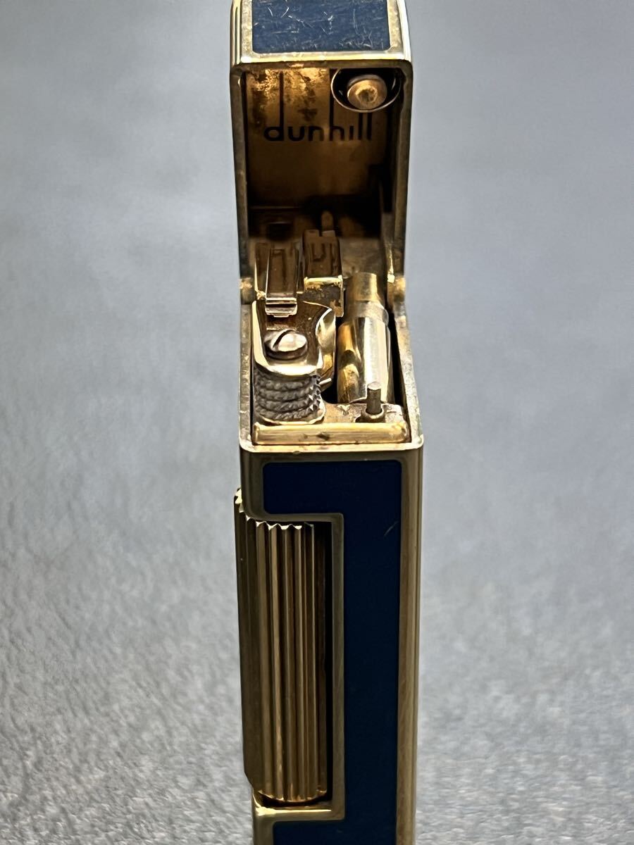 Dunhill ダンヒル ガスライター ネイビーラッカー ゴールド_画像9