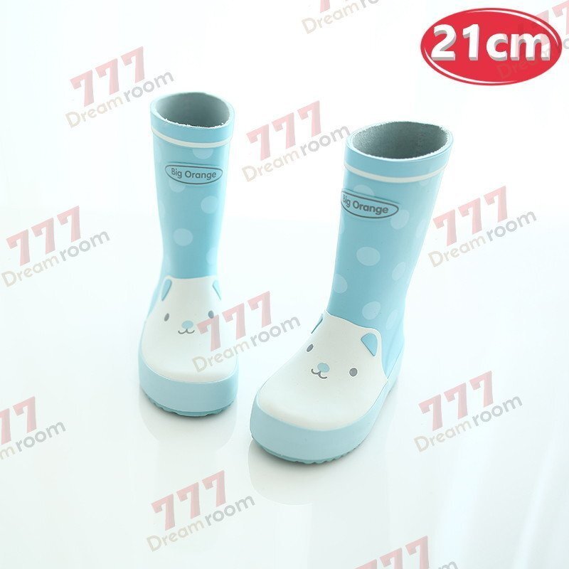 kids пастель животное влагостойкая обувь K-371-bl[ голубой 21cm] сапоги ребенок девочка сезон дождей дождь обувь 