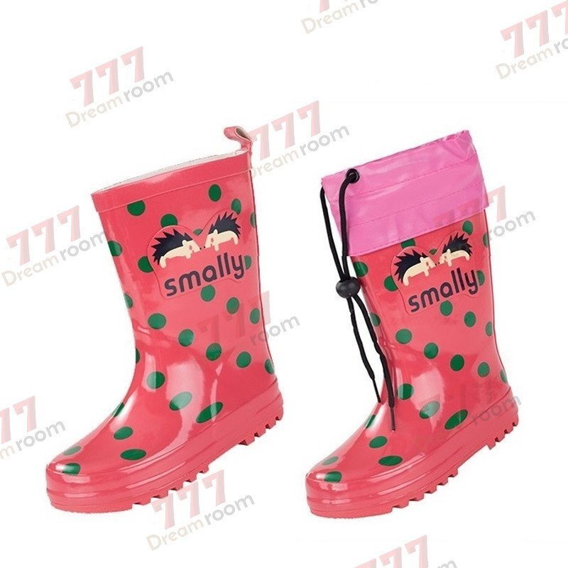 kids внутренний есть животное влагостойкая обувь K-398-pk[ розовый 18cm] сапоги ребенок девочка сезон дождей дождь обувь 