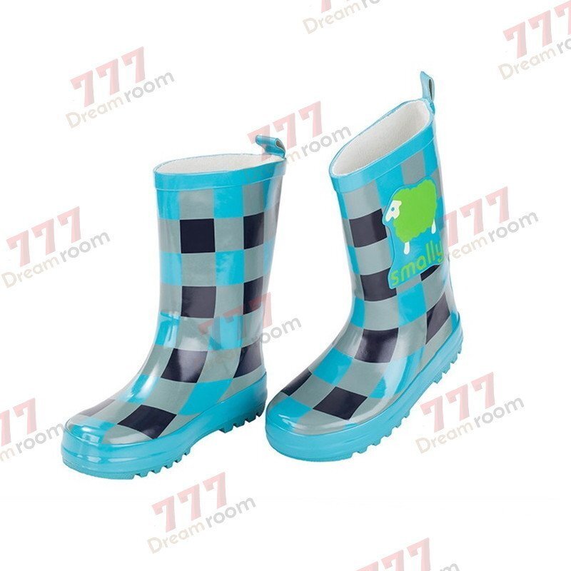 kids внутренний есть животное влагостойкая обувь K-398-bl[ голубой 18cm] сапоги ребенок девочка сезон дождей дождь обувь 