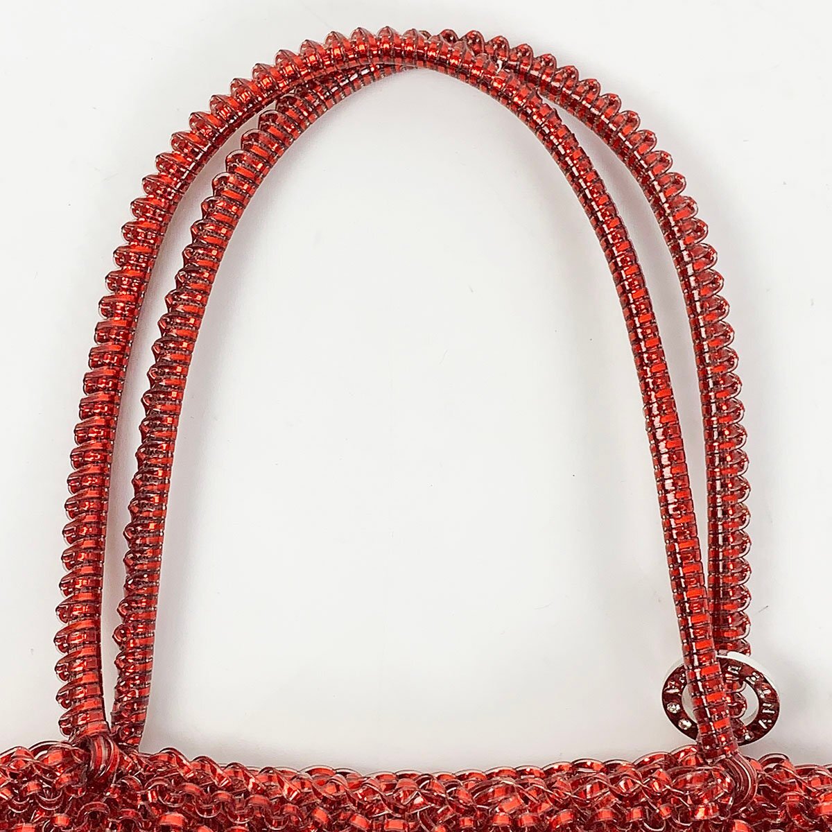 ANTEPRIMA アンテプリマ ワイヤーバッグ スタンダード スクエア ラージ ROSSO レッド ハンドバッグ レディース [A825]_画像2