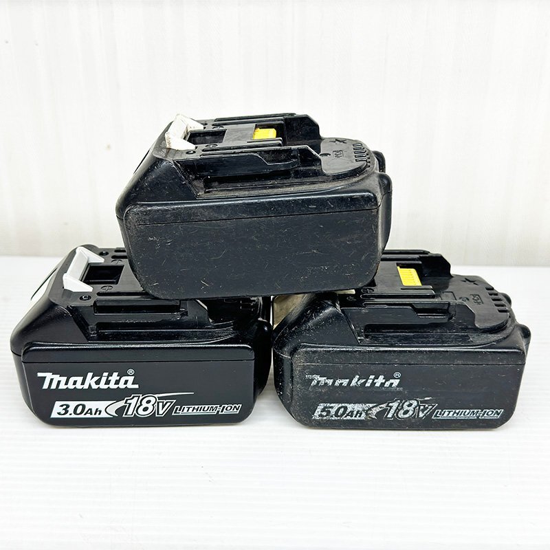 ジャンク品 Makita マキタ 18V BL1830 BL1850 BL1860 純正 リチウムイオンバッテリ 3点セット [Z2160]_画像1