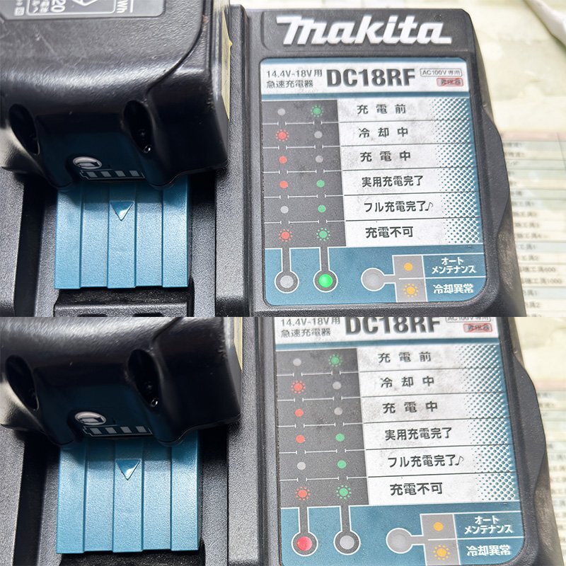 ジャンク品 Makita マキタ 18V BL1830 BL1850 BL1860 純正 リチウムイオンバッテリ 3点セット [Z2160]_画像9
