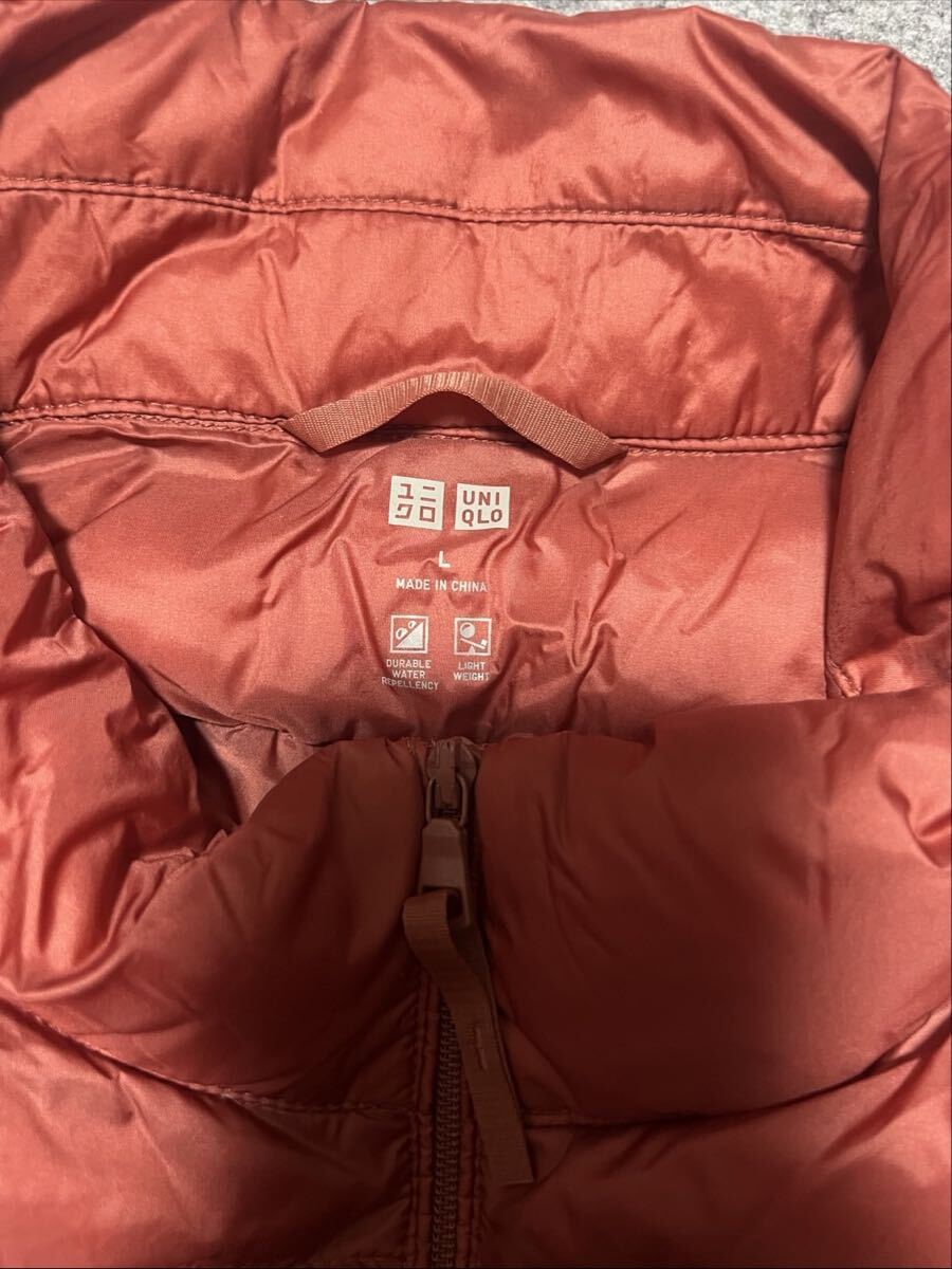 UNIQLO ユニクロ L ウルトラライトダウンベスト ジップアップ トップス ダウンベスト アウター 上着 防寒 無地 ダウン90 古着 ユーズド _画像3