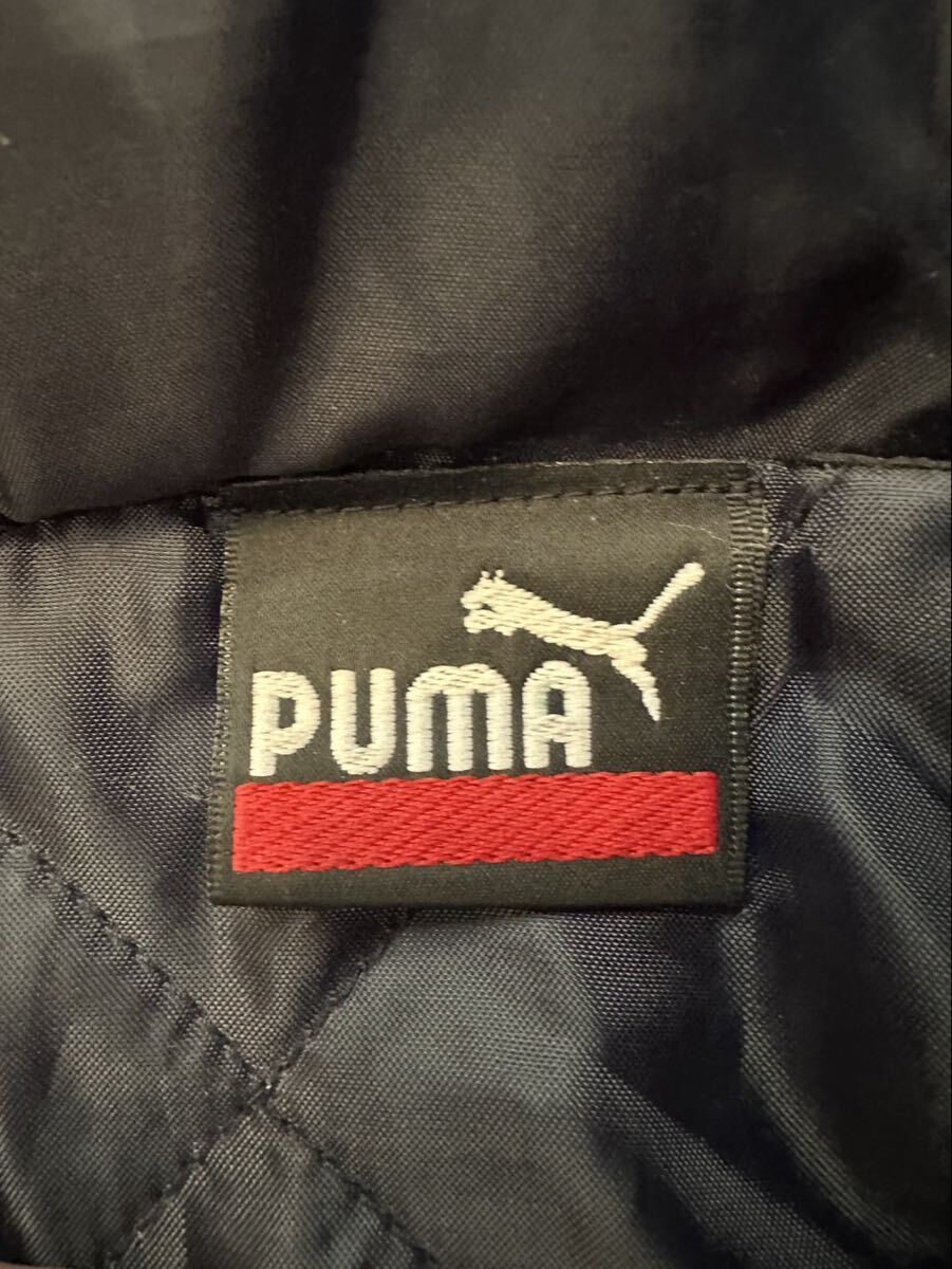 PUMA 中国製 L スポーツウェア ジャージ ウインドブレーカー プーマ トラックジャケット アウター ジップアップ ロゴ刺繍 上着 古着 USED_画像3