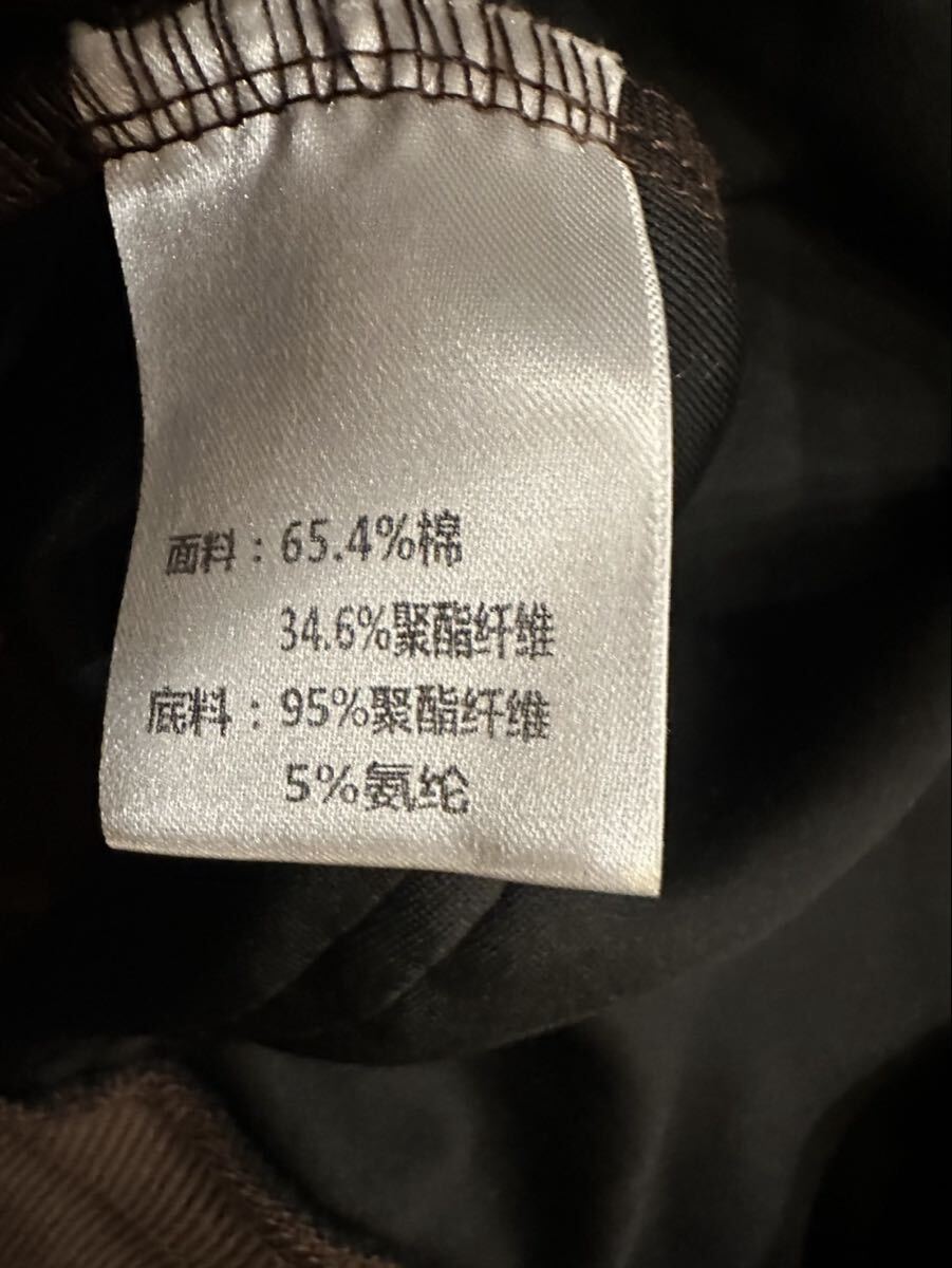 ジップパーカー フーディ XL トップス ジップアップ パーカー ブラウン ブラック ツートンカラー オーバーサイズ 無地 古着 USED ユーズド_画像4