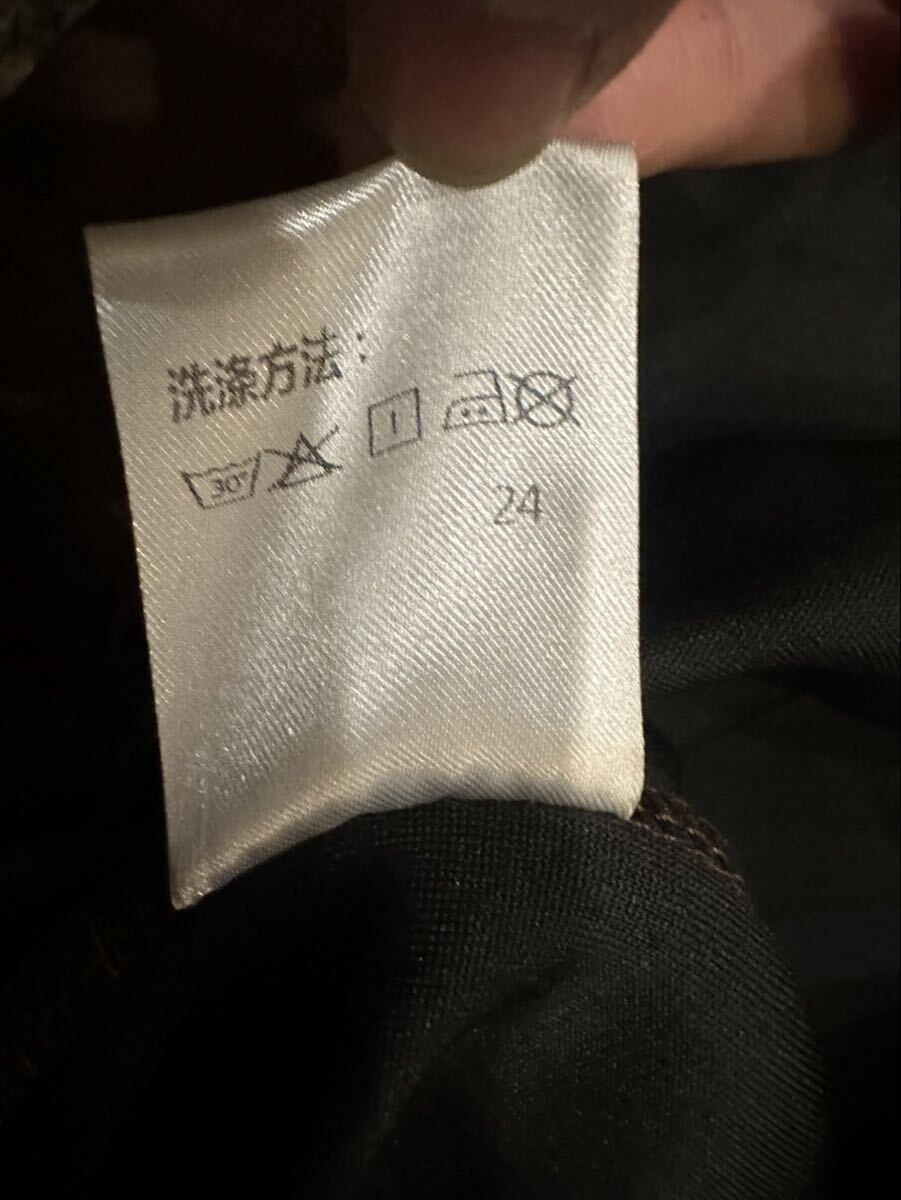 ジップパーカー フーディ XL トップス ジップアップ パーカー ブラウン ブラック ツートンカラー オーバーサイズ 無地 古着 USED ユーズド_画像5