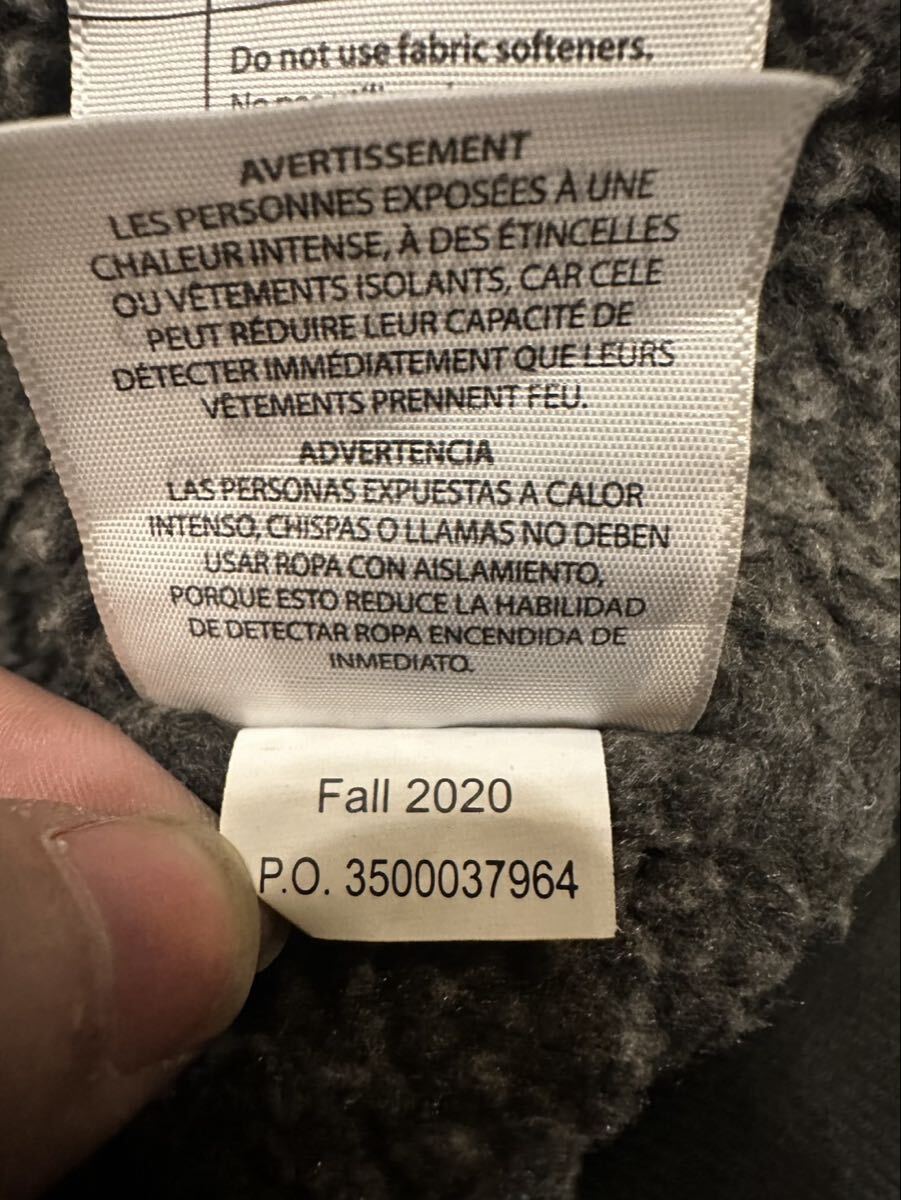 Carhartt カーハート 2XL ベトナム製 パーカー ジップアップ 裏地ボア ジップパーカー フーディー オーバーサイズ トップス 防寒 古着 USED_画像6