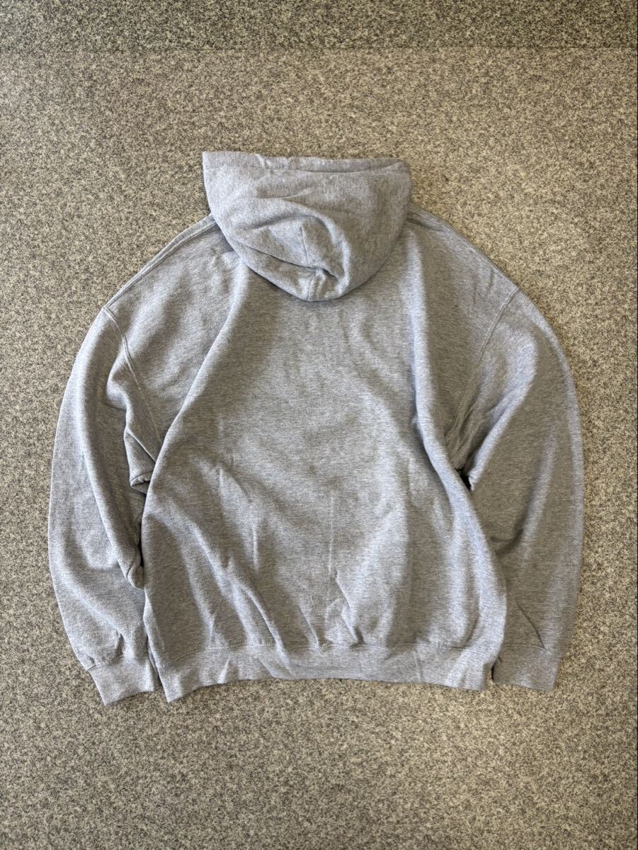 GILDAN ギルダン XL ホンジュラス製 パーカー トップス フーディ スウェットパーカー 無地 グレー オールド オーバーサイズ 古着 USED _画像2