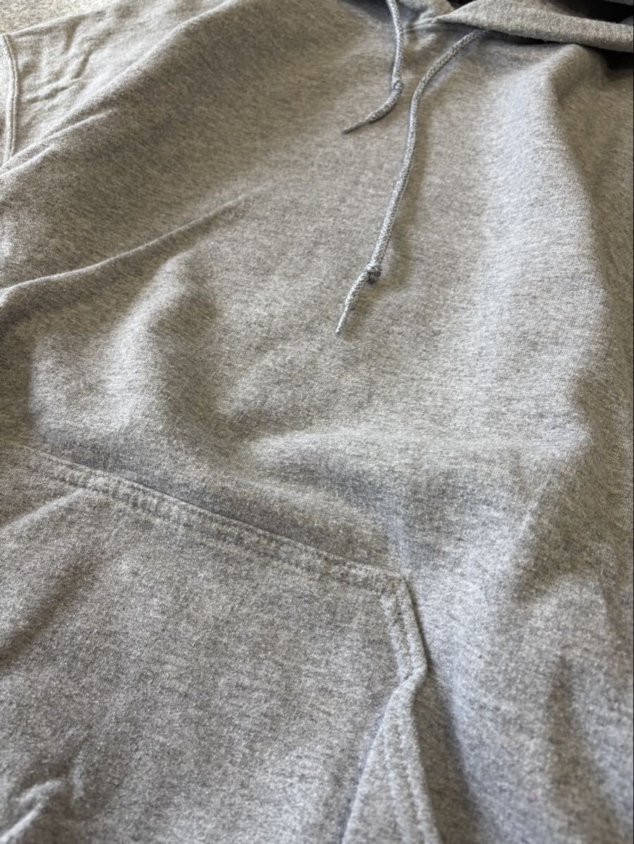 GILDAN ギルダン XL ホンジュラス製 パーカー トップス フーディ スウェットパーカー 無地 グレー オールド オーバーサイズ 古着 USED _画像7