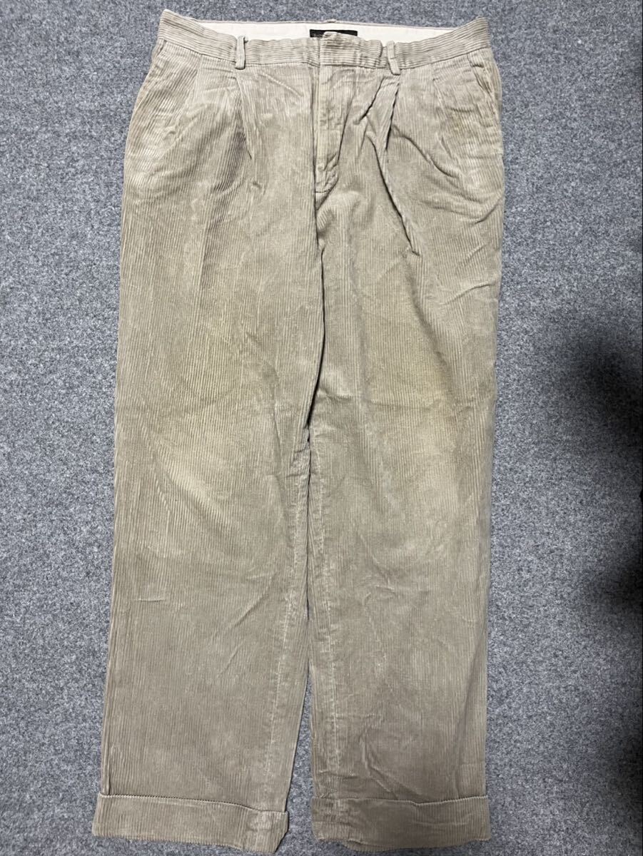 BANANA REPUBLIC W36 L32 コーデュロイパンツ ベージュ ボトムス ストレートパンツ バナナリパブリック ワイドパンツ オールド 古着 USED _画像1