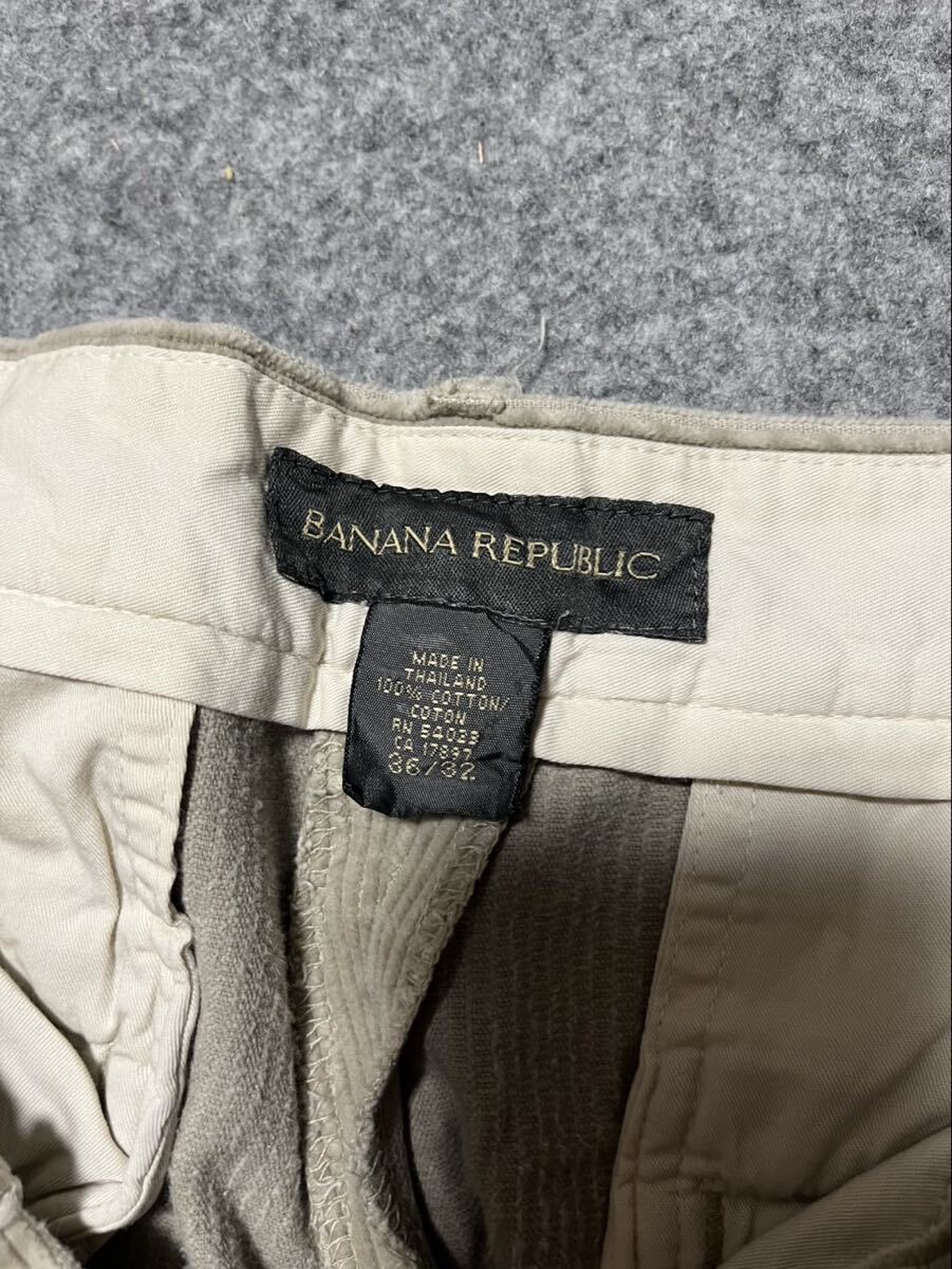 BANANA REPUBLIC W36 L32 コーデュロイパンツ ベージュ ボトムス ストレートパンツ バナナリパブリック ワイドパンツ オールド 古着 USED _画像3