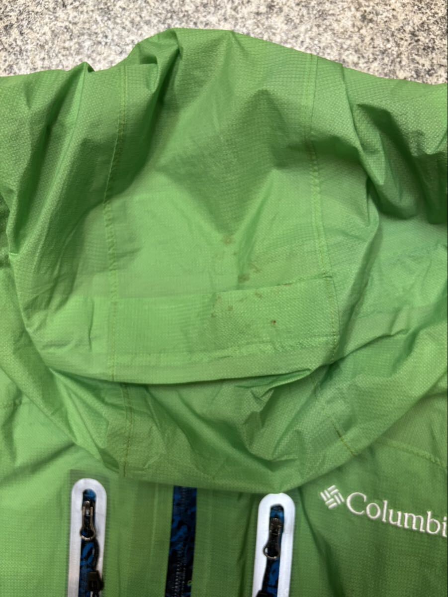 Columbia PM5785 中国製 L ナイロンジャケット マウンテンパーカー アウター ジップアップ コロンビア アウトドア 撥水加工 古着 USED_画像9