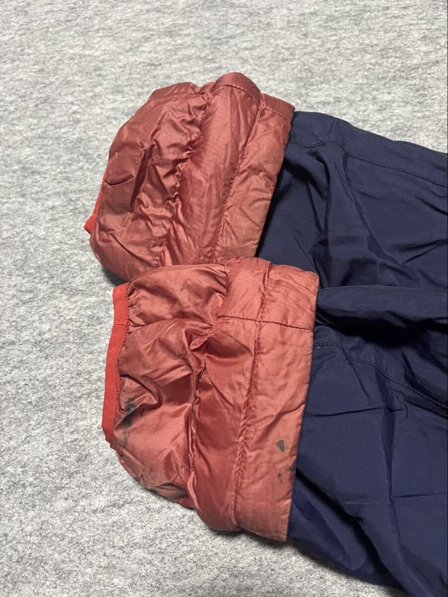 mont-bell モンベル XL ダウンジャケット リバーシブル ナイロンジャケット アウトドア ジップアップ マウンテンパーカー 防寒 古着 USED _画像9
