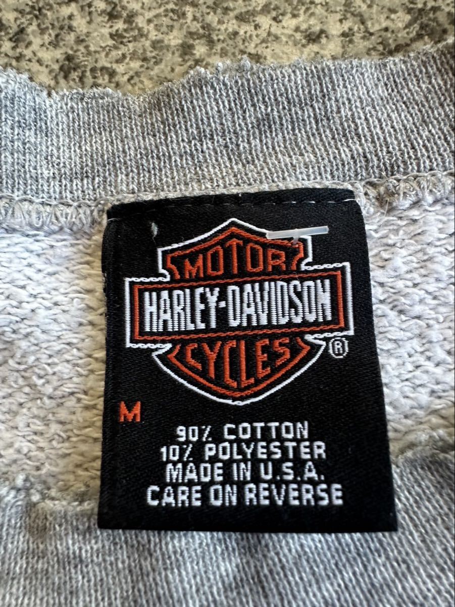HARLEY DAVIDSON USA製 00s 90s 希少 激レア M スウェット ハーレーダビッドソン トレーナー ビッグロゴ アメリカ古着 オールド 古着 USED_画像3