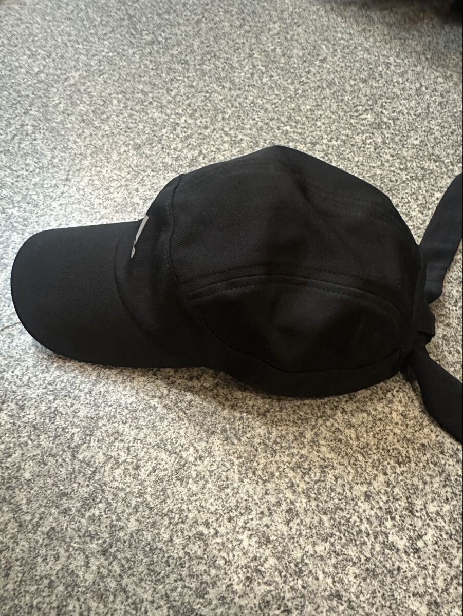 adidas アディダス ベトナム製 FREE フリーサイズ キャップ 帽子 ワンポイントロゴ スポーツ ランニング ウォーキング ブラック 古着 USED_画像2