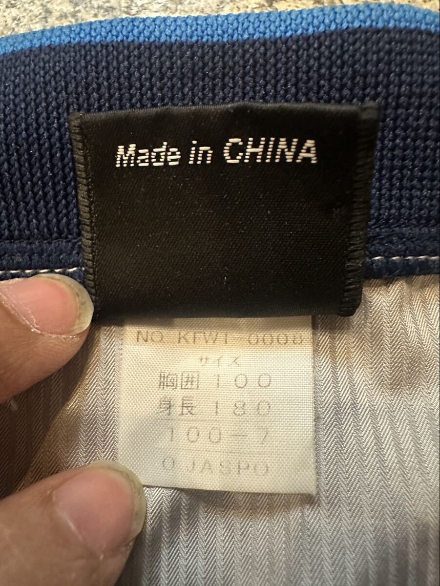 Kappa カッパ O スポーツウェア ジャージ プルオーバー Vネック ロゴプリント バックプリント ジャケット サッカー オールド 古着 ユーズド_画像4