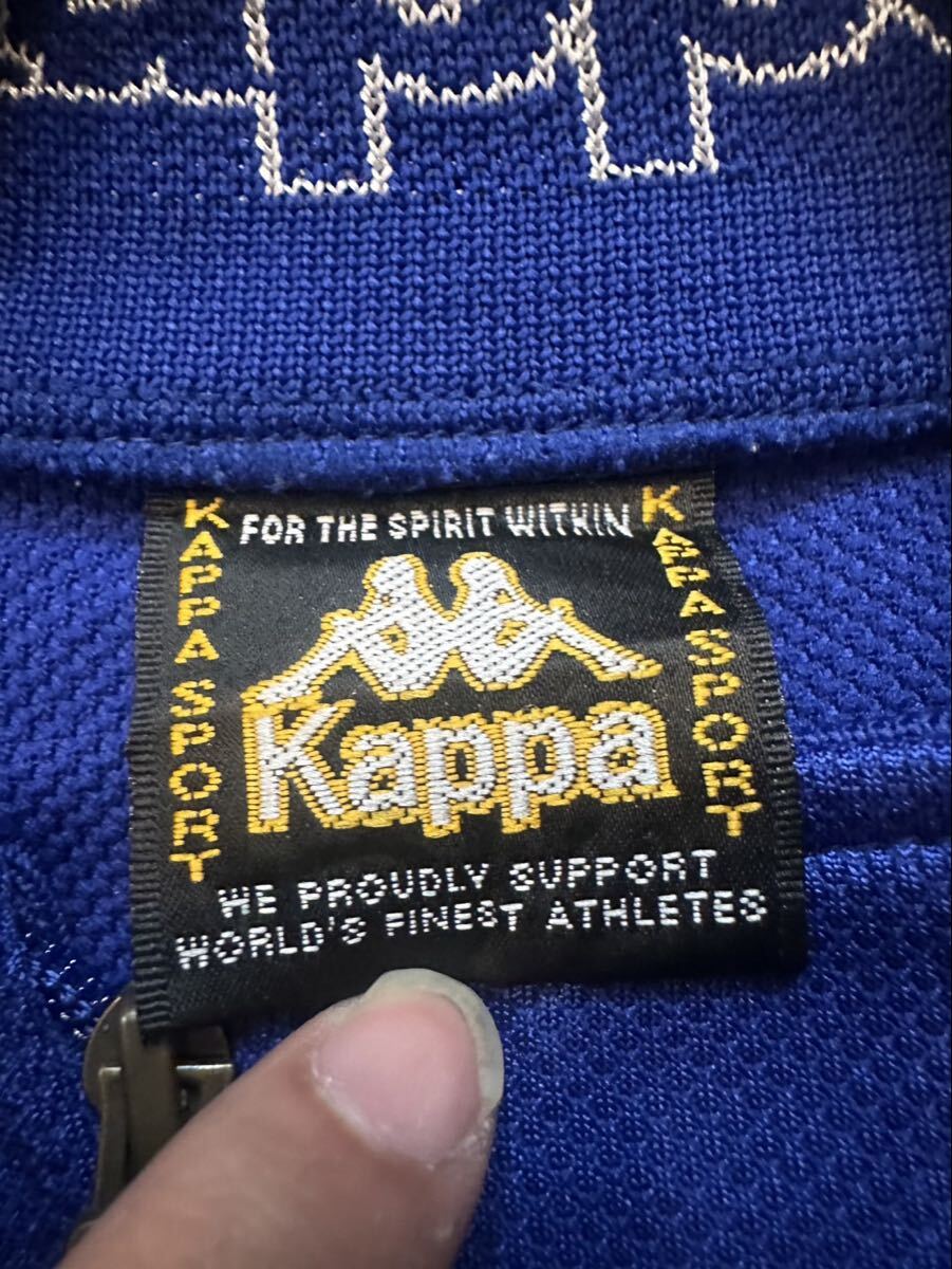Kappa カッパ L 90s 日本製 トラックジャケット ジャージ スポーツウェア アウター ジップアップ レトロ 昭和 オールド ブルー 古着 USED _画像3