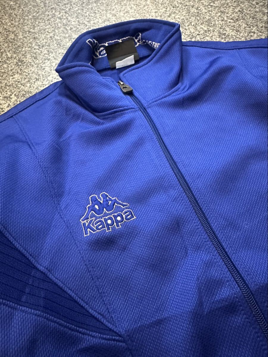 Kappa カッパ L 90s 日本製 トラックジャケット ジャージ スポーツウェア アウター ジップアップ レトロ 昭和 オールド ブルー 古着 USED _画像7