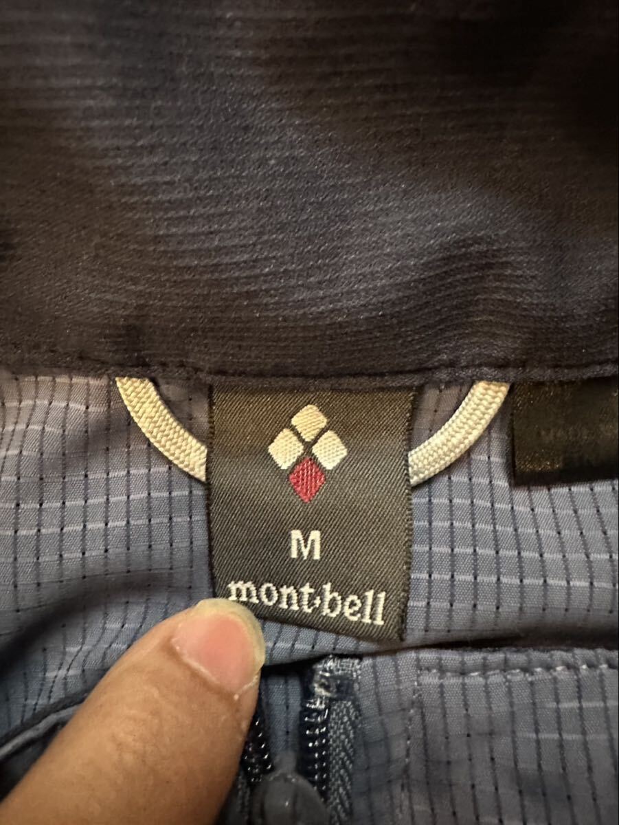 mont-bell モンベル M O.D.メッシュベスト ジップアップ アウター トップス アウトドア ベスト ロゴプリント メッシュベスト 古着 USED_画像3