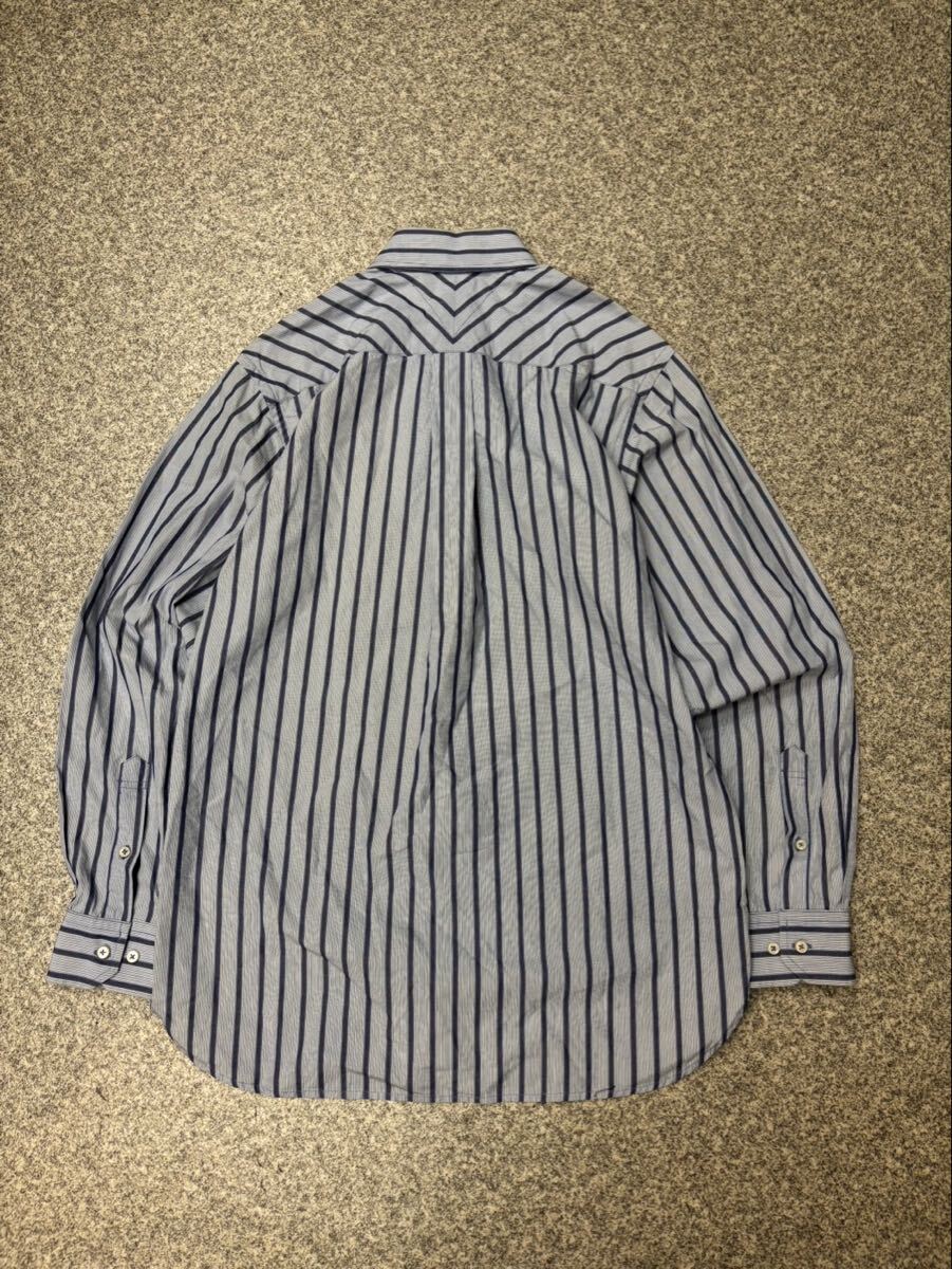 TOMMY HILFIGER トミーヒルフィガー XS マレーシア製 長袖シャツ ストライプシャツ 柄シャツ トップス コットン オールド 古着 ユーズド _画像2