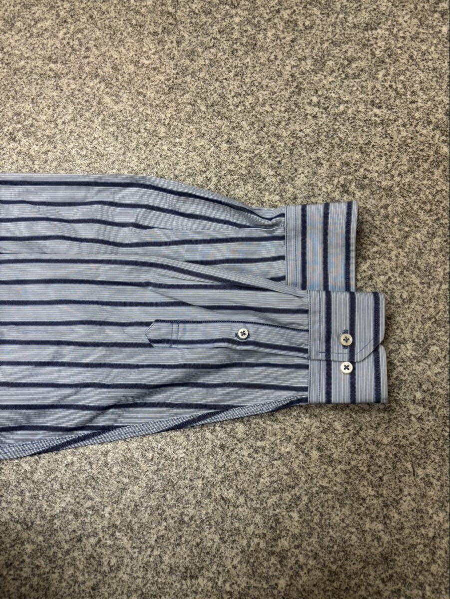 TOMMY HILFIGER トミーヒルフィガー XS マレーシア製 長袖シャツ ストライプシャツ 柄シャツ トップス コットン オールド 古着 ユーズド _画像6
