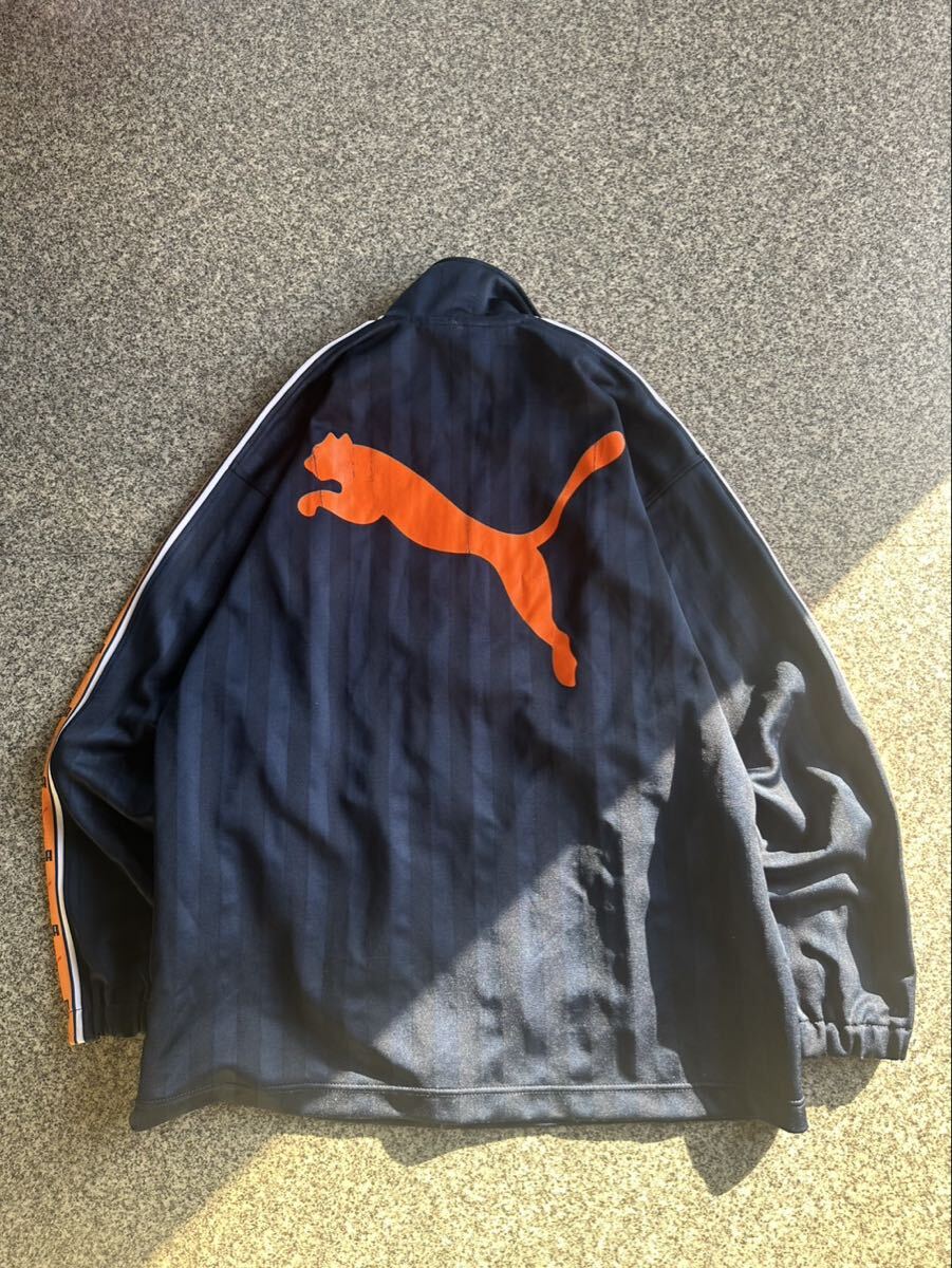 PUMA プーマ SS トラックジャケット ジャージ スポーツウェア レトロ トップス ジップアップ 平成 ロゴ刺繍 ビッグロゴ 上着 古着 USED _画像2