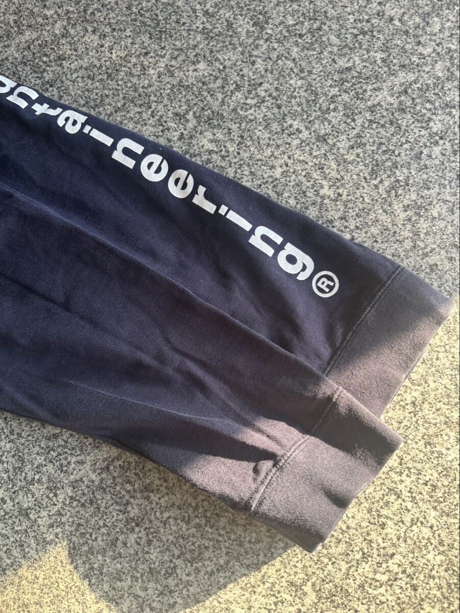 White Mountaineering 1 長袖Tシャツ ロンT カットソー ホワイトマウンテニアリング トップス クルーネック ネイビー コットン 古着 USED_画像8