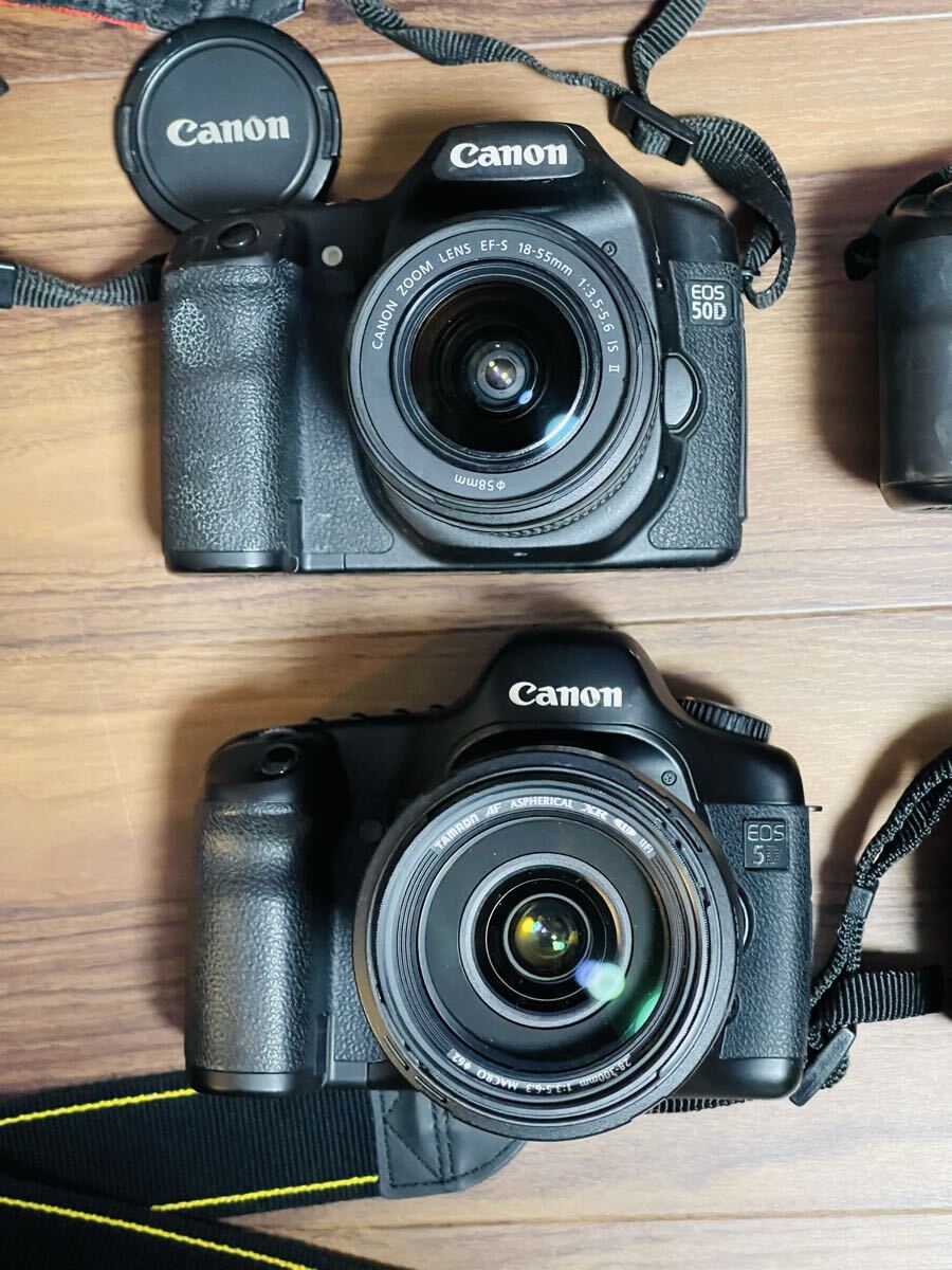 1円まとめ デジタル一眼レフ Canon EOS 50D キャノン EOS 5D Nikon D40 FUJIFILM Finepix S9000 レンズセット 状態未確認 完全ノーチェック_画像2