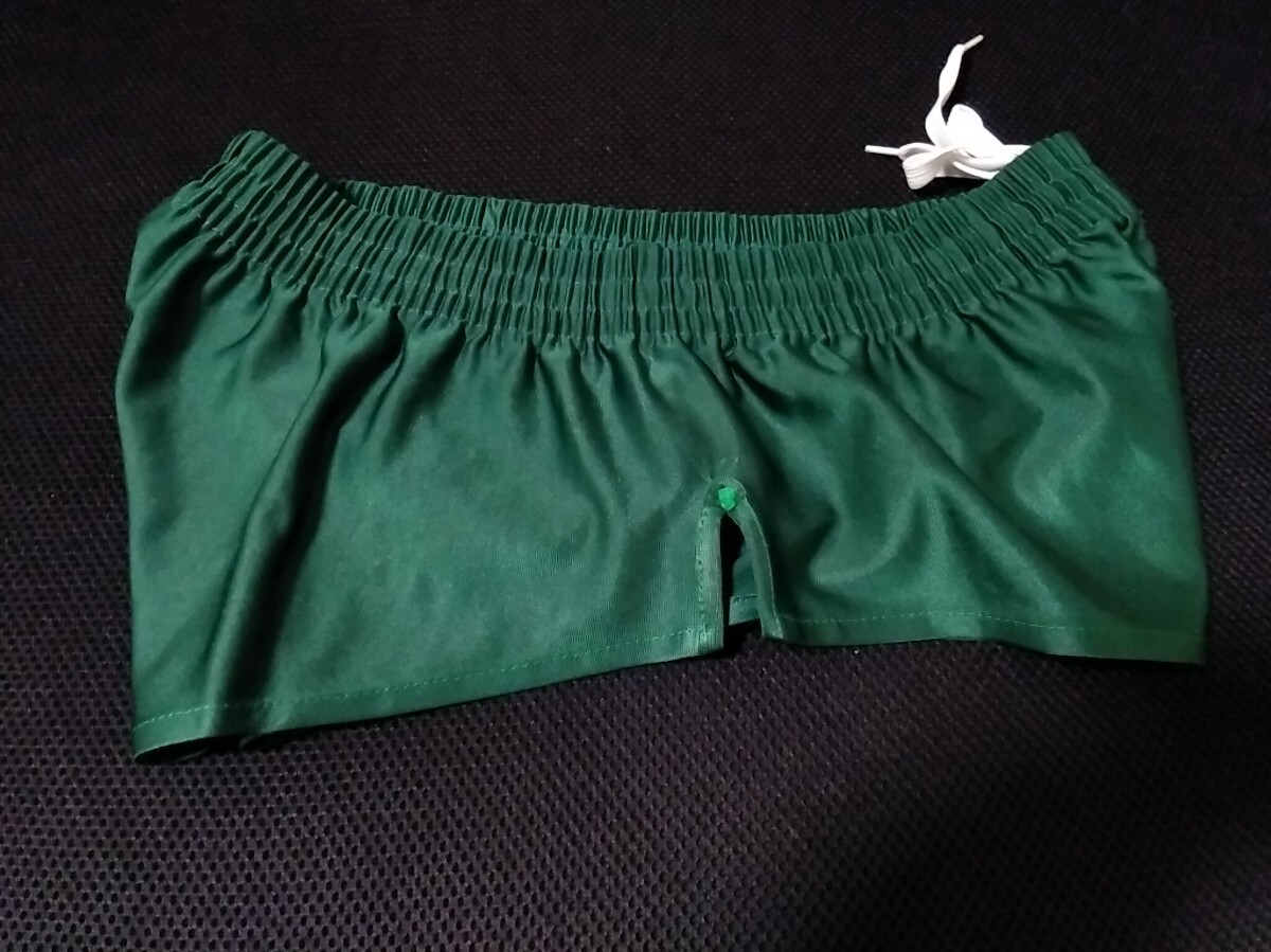 ベリーショートパンツ　光沢グリーン　メンズL　陸上　サッカー　短パン　ランパン_画像5