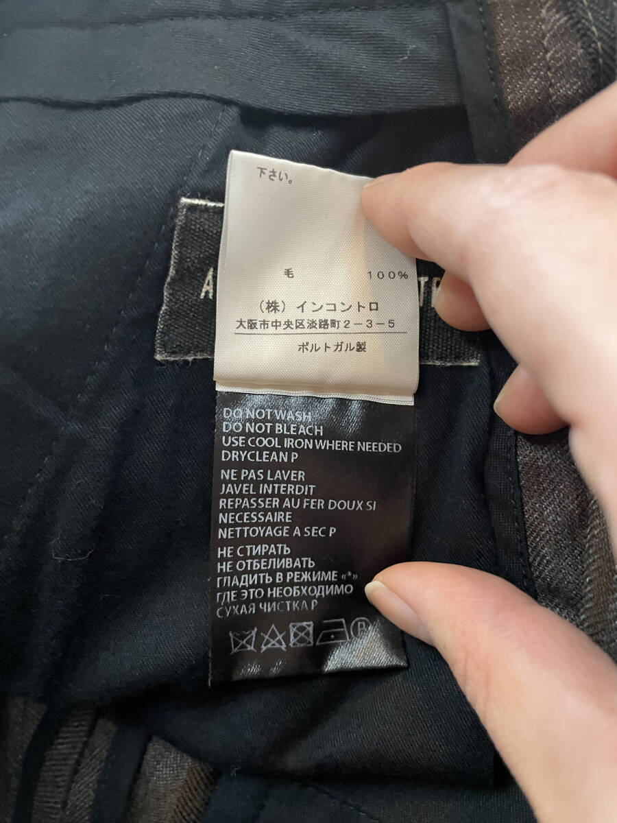 ANN demeulemeester メンズパンツ　XXS 備品　ブラウン　スラックス_画像6