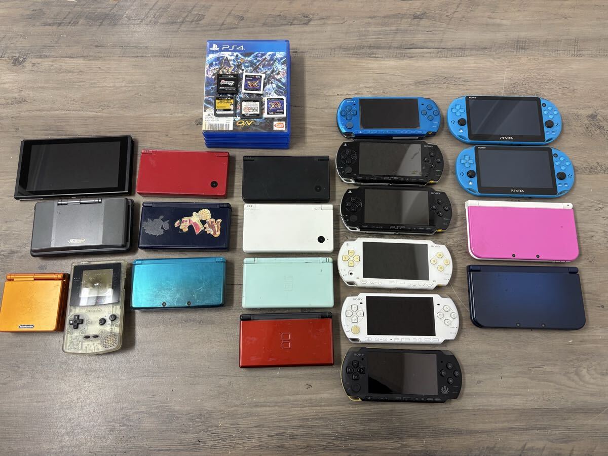 1円〜ゲーム機21点　ソフト8点纏め　任天堂 PSVITA NEW 3DSLL 3DS DS PSP PSP-3000 ゲームボーイ　switch 等いろいろ　動作未確認 Nintendo_画像1