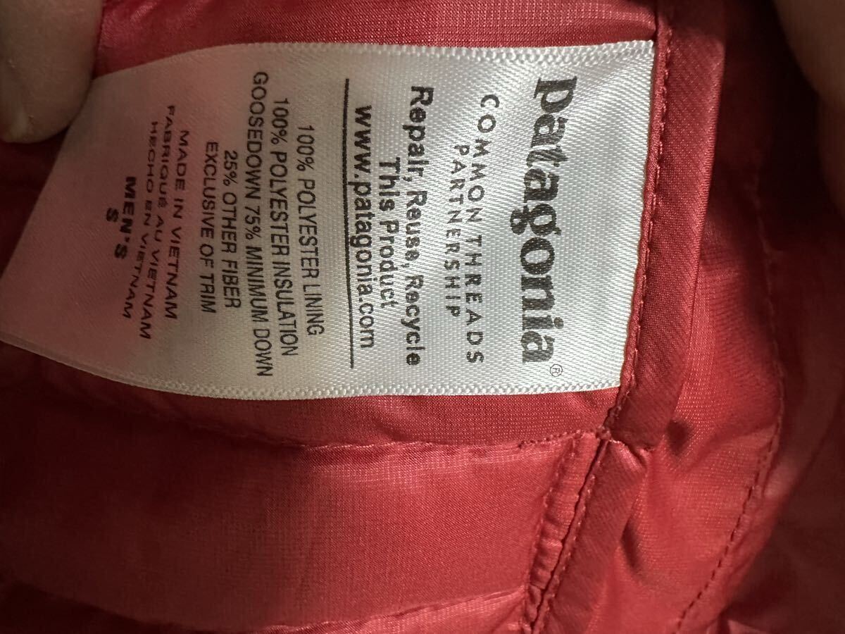 パタゴニア ダウンジャケット ライトダウン ジャケット patagonia レッド Sサイズ_画像7