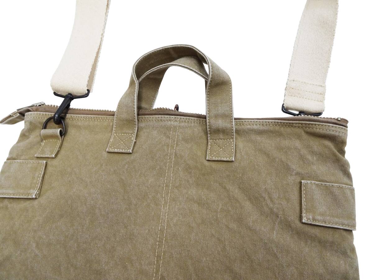トイズマッコイ キャンバス ヘルメットバッグ TMA2524 スヌーピー x 米陸軍空挺部隊 バッグ ショルダーバッグ 041 カーキ TOYS McCOY 新品_画像4