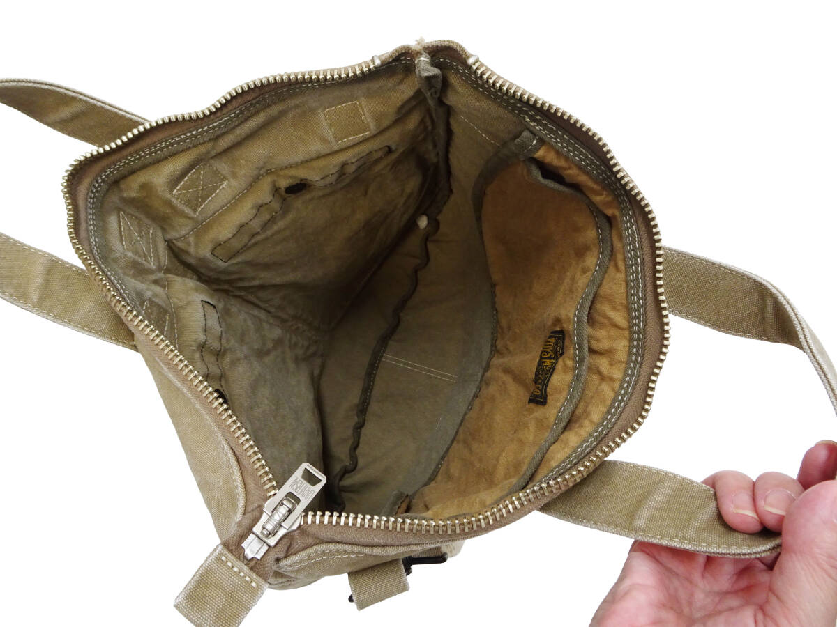 トイズマッコイ キャンバス ヘルメットバッグ TMA2524 スヌーピー x 米陸軍空挺部隊 バッグ ショルダーバッグ 041 カーキ TOYS McCOY 新品_画像8