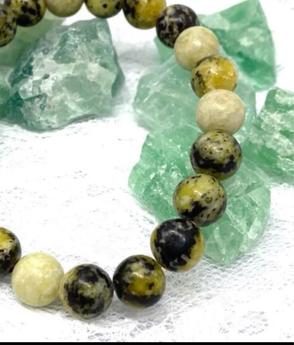 イエローハウライト 内径15cm 男女兼用 メンズ レディース ブレスレット パワーストーン 天然石 数珠ブレスレット 開運 浄化_画像3